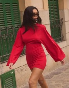 Nelly - Punainen - Wide Long Sleeve Dress