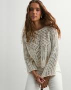 Only - Valkoinen - Onlnola Life 3/4 Pullover Knt Noos