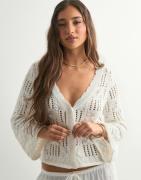 Vero Moda - Valkoinen - Vmemilia Ls V-Neck Knit Cardigan Vm