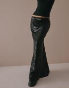Nelly - Musta - Maxi Sequin Skirt