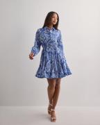 Only - Sininen - Onllumina L/S Short Dress Wvn Noos