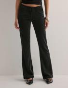 Nelly - Musta - Glitter Flare Pants