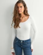 Vero Moda - Valkoinen - Vmmaxi My Ls Soft Long U-Neck Noos