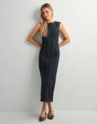 Pieces - Sininen - Pcfranna Sl Long Denim Dress D2D Fs