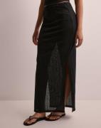 Pieces - Musta - Pcafie Hw Lace Midi Skirt Sww