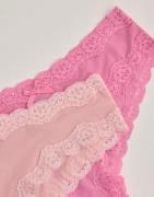 Nelly - Vaaleanpunainen - Cheeky Brazilian 3-pack