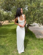 Nelly - Valkoinen - Structure Halterneck Dress