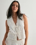 Pieces - Valkoinen - Pctalia Sl Tie Top Wvn