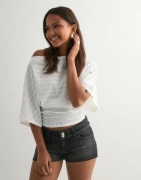 Nelly - Musta - Stitch Jeans Shorts