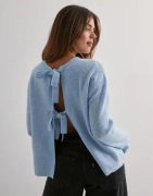 Pieces - Sininen - Pcsilly Ls Reversible Tie Knit Noos