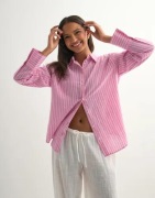 Gina Tricot - Vaaleanpunainen - Linen blend shirt