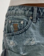 One Teaspoon - Sininen - Messed Up Bandits Low Waist Denim Short