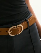 Pieces - Ruskea - Pcjuva Suede Jeans Belt Noos