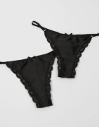 Nelly - Musta - Loveable 2-Pack Thong