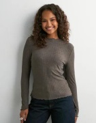 Only - Ruskea - Onlemma L/S High Neck Top Noos Jrs