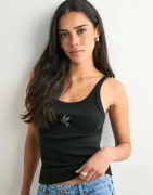 One Teaspoon - Musta - Rib Singlet