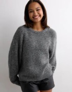 Nelly - Harmaa - Fuzzy Knit Sweater