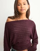 Nelly - Punainen - Structure Sheer LS Top