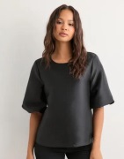 Vero Moda - Musta - Vmdaisy 2/4 O-Neck Top Wvn Exp SB6