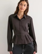 Vero Moda - Ruskea - Vmfriba Ls Cuff Top Wvn Ga