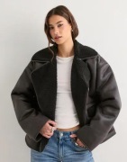 Pieces - Ruskea - Pcjuno Coated Teddy Jacket