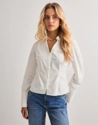 Only - Valkoinen - Onlbeya Ls Fitted Hook Shirt Wvn