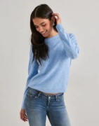 Vero Moda - Sininen - Vmdoffy Ls O-Neck Blouse Ga Noos