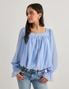 Vero Moda - Sininen - Vmtilly Ls Square Neck Top Jrs Ga