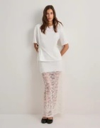 Nelly - Valkoinen - Lace Maxi Skirt