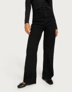 Vero Moda - Musta - Vmrebecca Hr Reg Wide Strip Dnm Jea