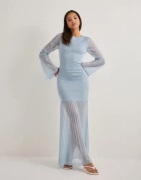Malina - Sininen - Haisley Sheer Knitted Maxi Dre