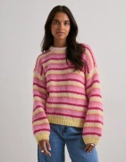 Vero Moda - Vaaleanpunainen - Vmmaybe Stripe Ls O-Neck Pullover N