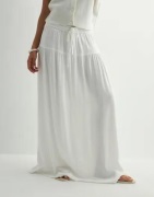 Only - Valkoinen - Onlsiesta Mw Linen Bl Long Skirt Pn