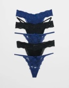 Hunkemöller - Sininen - Fashion Ulv-String 5-Pack
