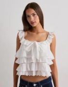 Vero Moda - Valkoinen - Vmsandy Sl Layered Top Wvn