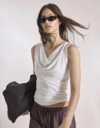 Nelly - Valkoinen - Ultra Soft Waterfall Top