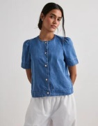 Only - Sininen - Onlastra Ss Dnm Shirt Qyt