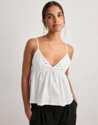 Gina Tricot - Valkoinen - Studs Singlet