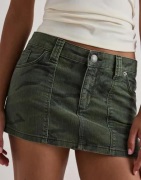 Nelly - Vihreä - Mini Pattern Jeans Skirt