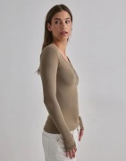 Pieces - Ruskea - Pckitte Ls Top Noos Bc