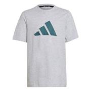 adidas T-paita Future Icons 3-Stripes - Harmaa/Vihreä Lapset