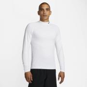 Nike Pro Warm Compression Mock - Valkoinen/Musta Pitkähihainen