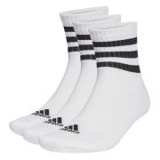 adidas Sukat 3-Stripes Cushioned Sportswear Mid-Cut 3-pack - Valkoinen...