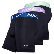 Nike Bokserit 3-pack - Musta/Vihreä/Lilac Bloom/Sininen