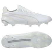 PUMA King Ultimate FG/AG White Pack - Valkoinen/Hopea